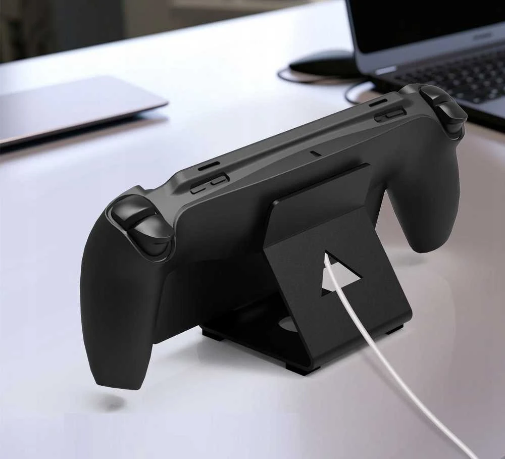 JYS silikoninis dangtelis su rankena, skirtas „PlayStation Portal P5183“, juodas (SB8169)