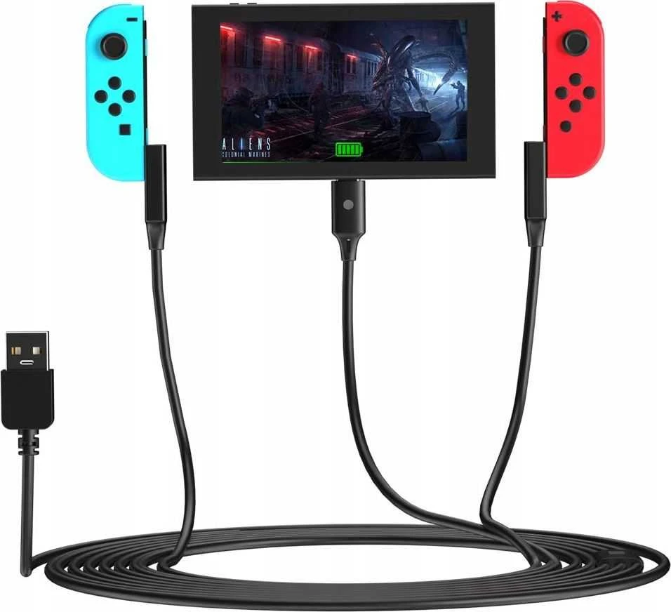 Kabelis Įkroviklis Usb-c + 2x Joy-con Nintendo Switch / Jys-ns190