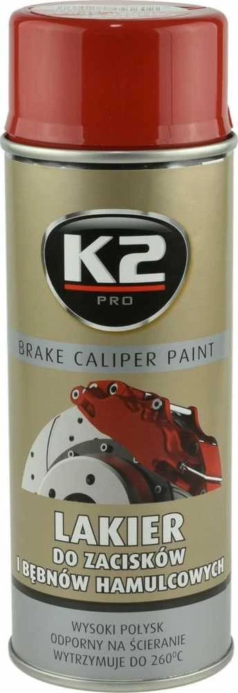 Stabdžių apkabos dažai K2 Caliper 400ml, raudona