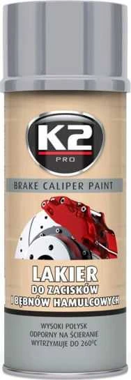 Stabdžių apkabos dažai K2 Caliper 400ml, sidarbrinė