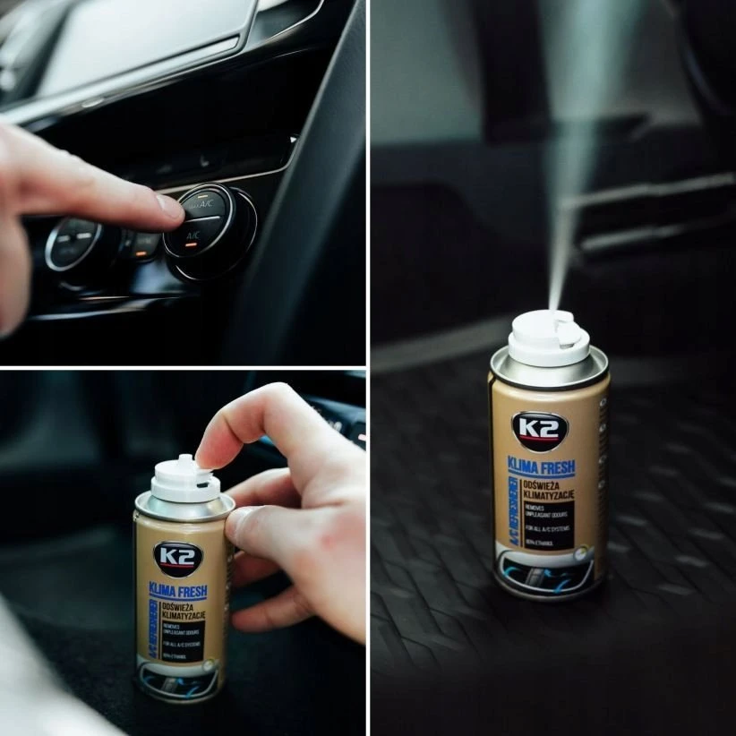 K2 KLIMA FRESH oro kondicionierių gaivinamoji priemonė, naujo automobilio kvapo, 150 ml