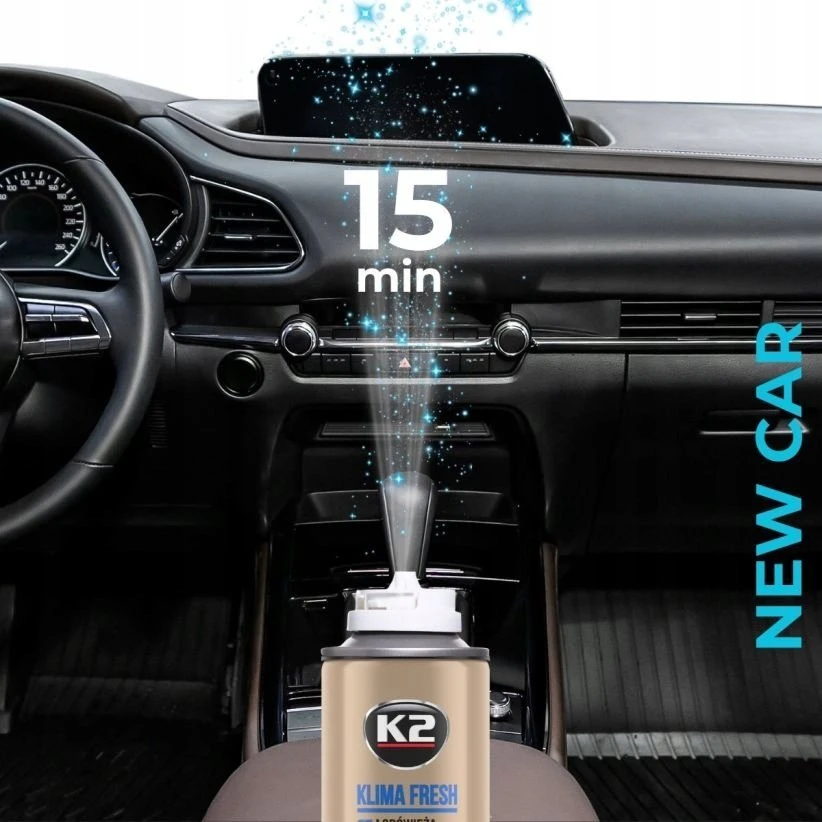 K2 KLIMA FRESH oro kondicionierių gaivinamoji priemonė, naujo automobilio kvapo, 150 ml