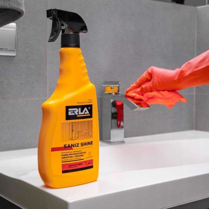 Melle K2 SKYSČIO VALIKLIS IR IMPREGNANTAS DUŠO KABINOMS, MAIŠYTUVAMS, KERAMIKAI. ERLA SANIZ SHINE 750ML