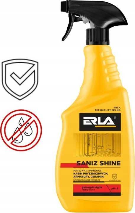 Melle K2 SKYSČIO VALIKLIS IR IMPREGNANTAS DUŠO KABINOMS, MAIŠYTUVAMS, KERAMIKAI. ERLA SANIZ SHINE 750ML