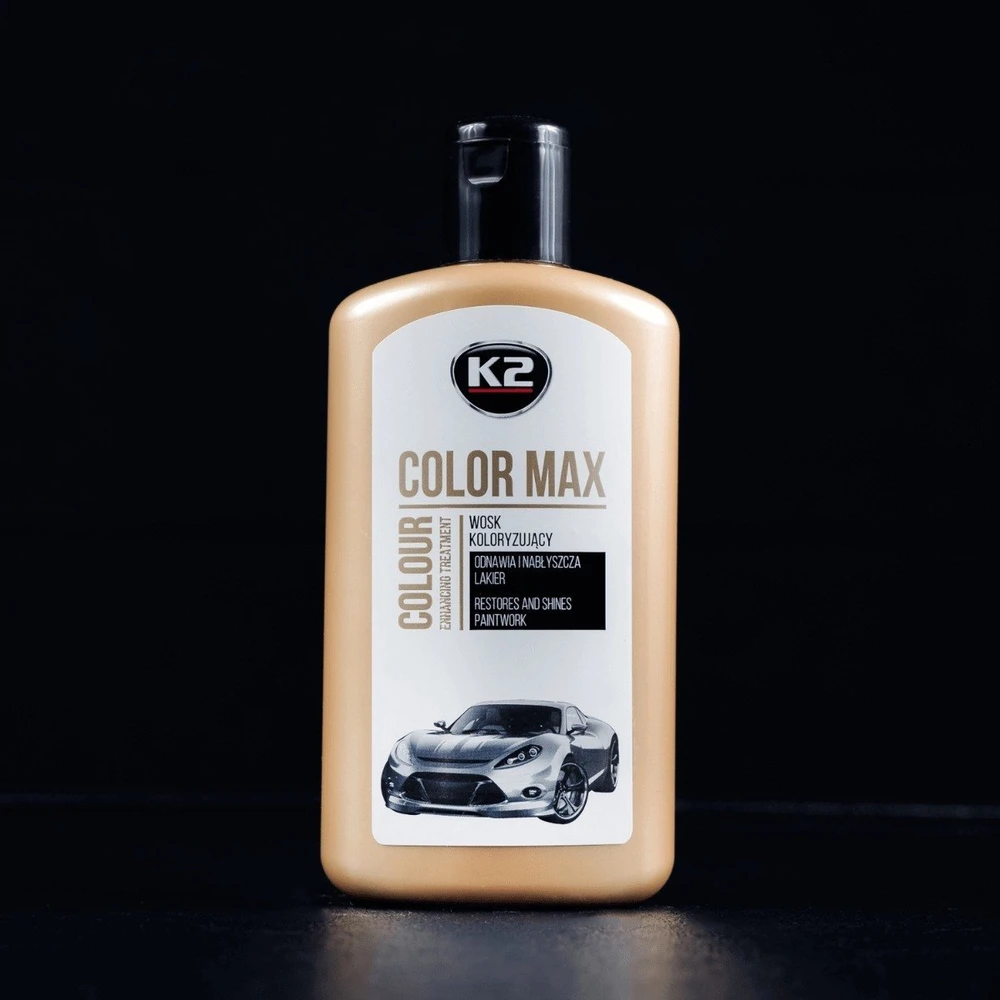 Melle K2 COLOR MAX SPALVĄ ATSTATANTIS VAŠKAS SUTEIKIA BLIZGESIO IR APSAUGO Baltas 250ML