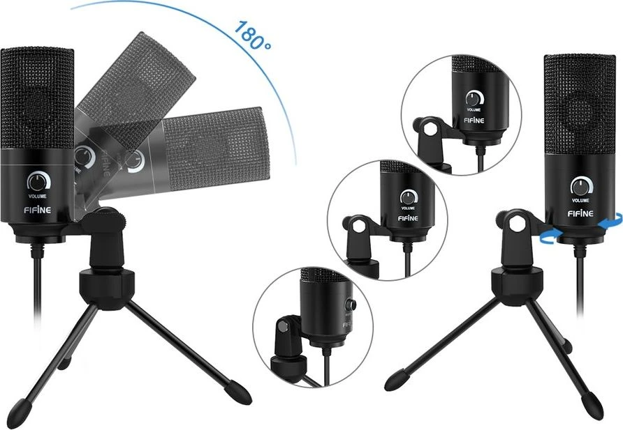 Fifine K669B studijinis mikrofonas žaidėjams, USB, PC/PS4