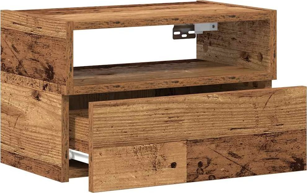 Sieninės naktinės spintelės, 2vnt., medienos, 45x26x28,5cm
