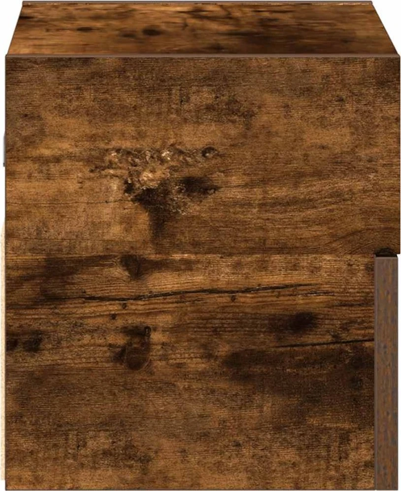 Sieninės naktinės spintelės, 2vnt., dūminio, 45x26x28,5cm