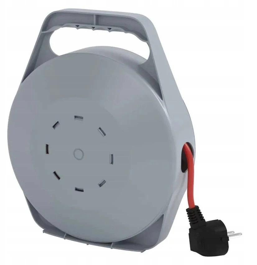Emos Būgninis ilgintuvas Emos P19410N 10m 4 lizdai PVC 230V 10A 1mm2 IP20 raudona/juoda
