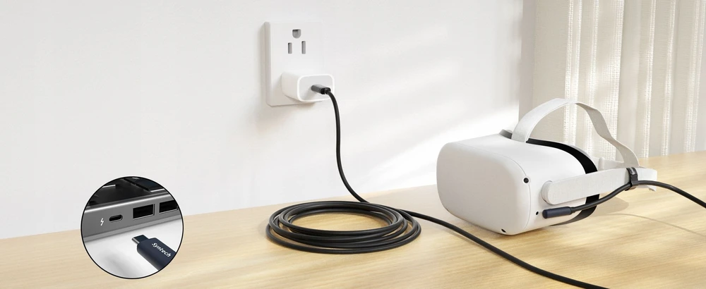 2in1 USB-C USB-A kabelis, 5 m ilgio, 5 Gbps perdavimo sparta, skirtas „Meta Quest 3 2 Pro Pico4“ / „C101“