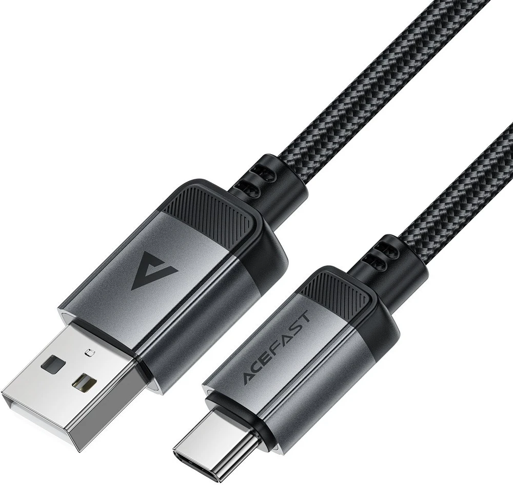 Acefast C20-04 USB-A – USB-C laidas 480Mb/s 3A 1.2m – Juodas