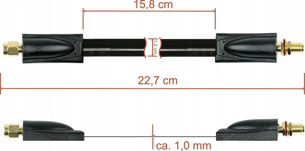 Kabelis Alcasa SMA St-Bu 0,2 m (FD-S20MF)