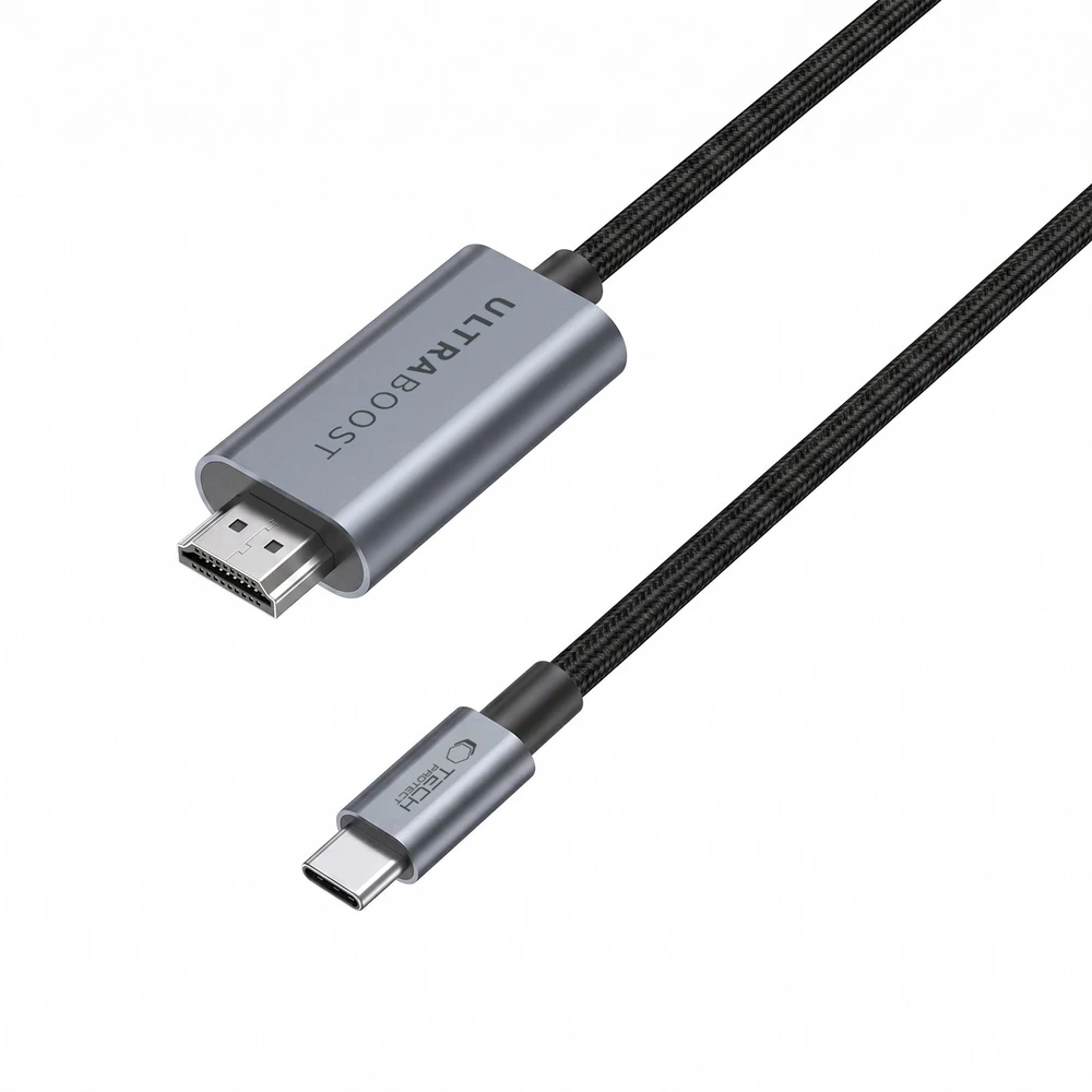 Kabelis Aptel Tech-Protect Ultraboost Cable USB-C To HDMI 2.1 8K 60Hz 300cm Pilkas (THP5951)