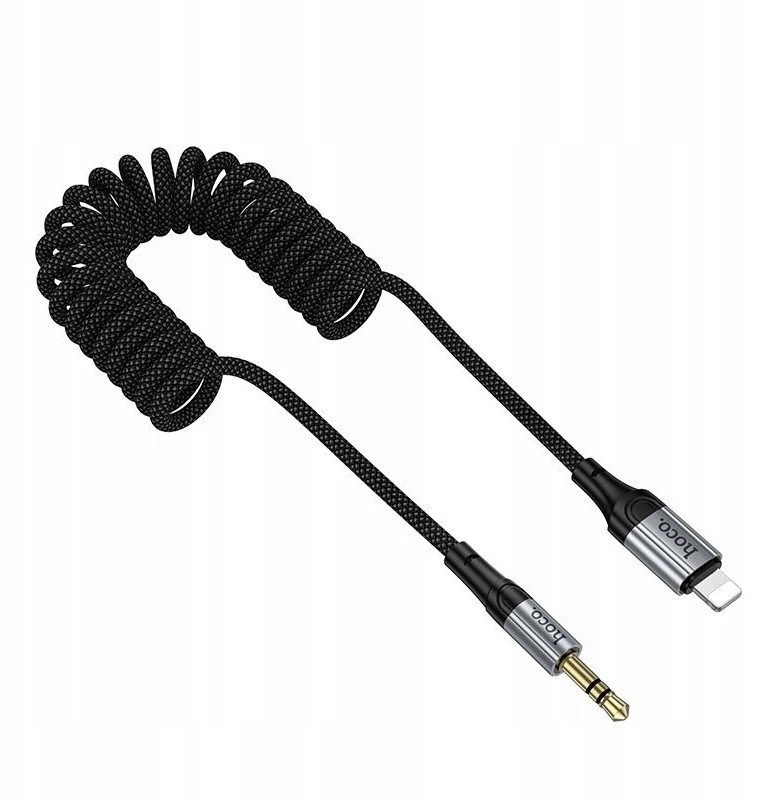 Kabelis AUX Jack 3,5 mm - Lightning Hoco 1,5 m UPA33A juodas