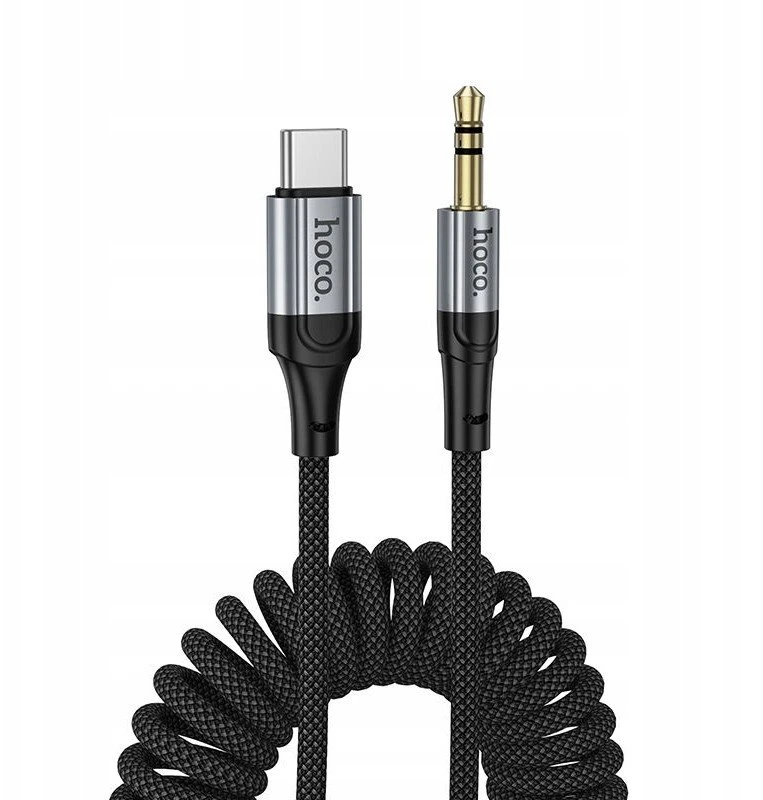 Kabelis AUX Jack 3,5 mm - USB C Hoco 1,5 m UPA33B juodas