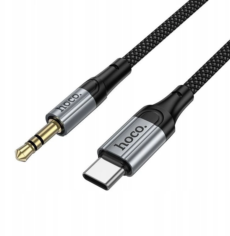 Kabelis AUX Jack 3,5 mm - USB C Hoco 1,5 m UPA33B juodas