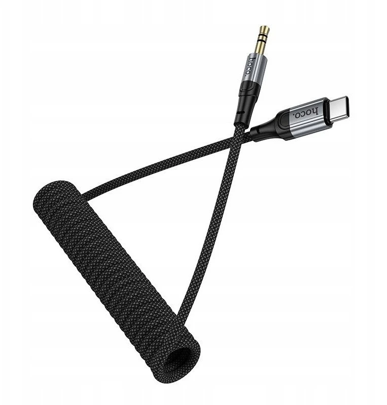 Kabelis AUX Jack 3,5 mm - USB C Hoco 1,5 m UPA33B juodas