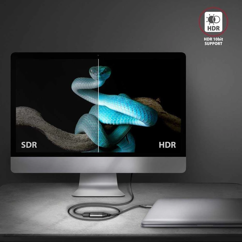 AXAGON | Aktyvus keitiklis | USB-C į HDMI | 0,25 m