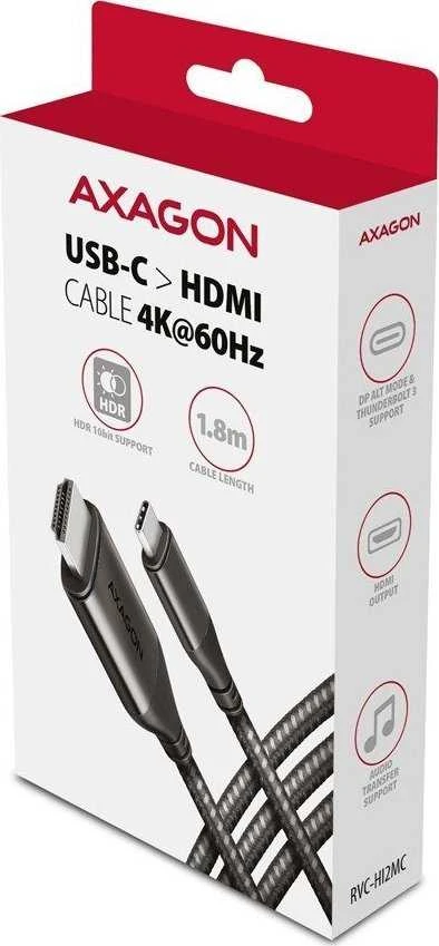 AXAGON | Aktyvus keitiklis | USB-C į HDMI | 1,8 m