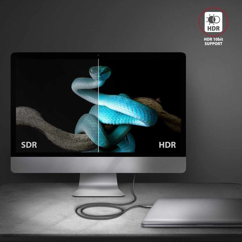AXAGON | Aktyvus keitiklis | USB-C į HDMI | 1,8 m