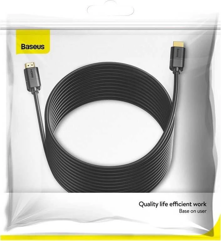 Baseus HDMI - HDMI 2.0 4K 30Hz kabelis 3D HDR 18Gbps 5m Juodas