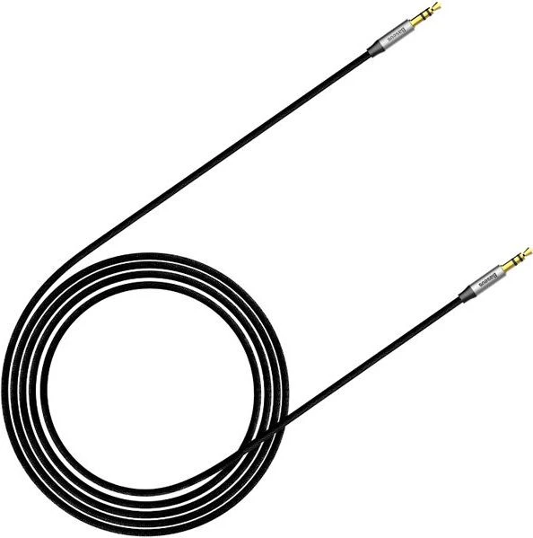 Baseus Yiven 3.5mm AUX kabelis 1m - Juodas / Sidabrinis