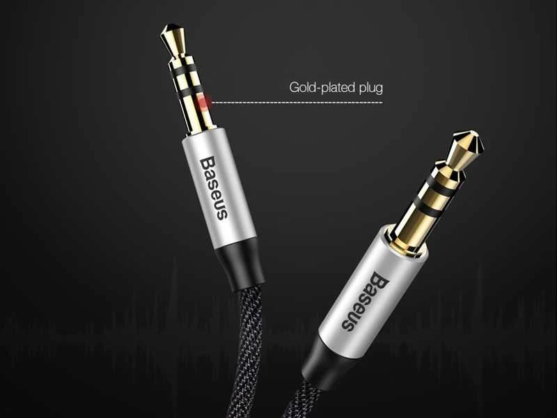 Baseus Yiven Audio Cable 3.5 male Audio M30 1.5 (Juodas)