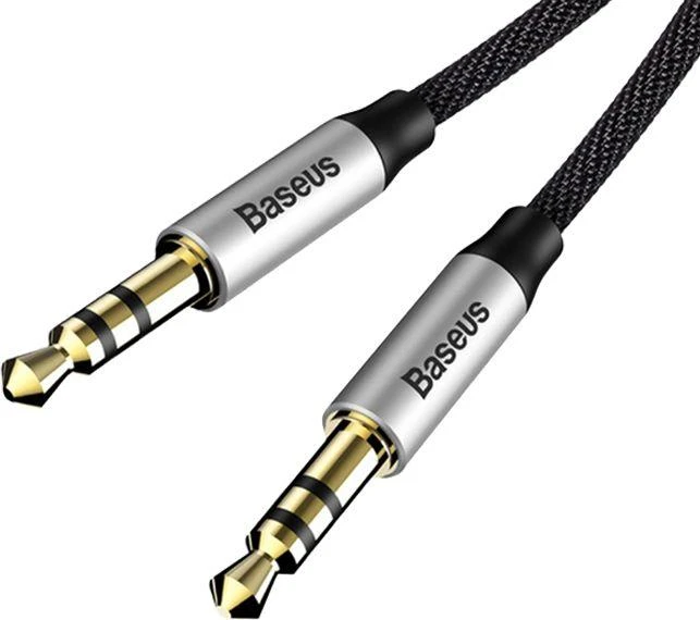 Baseus Yiven 3.5mm AUX kabelis 1m - Juodas / Sidabrinis