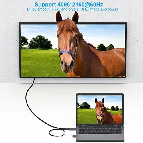 BENFEI HDMI į DisplayPort laidas 4K 60Hz 2K 144Hz 1080P 165Hz vienkryptis 1.8 m pilkas