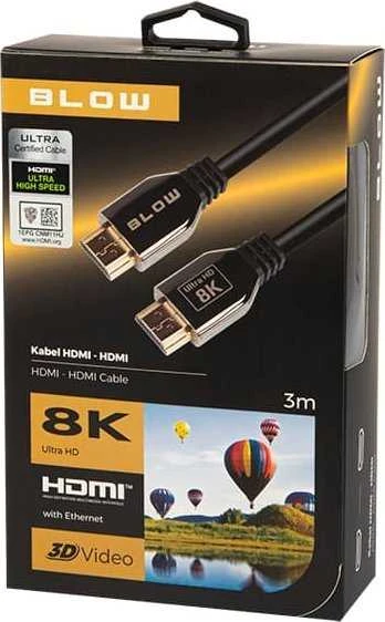 Blow HDMI - HDMI PREMIUM 8K Kabelis 3m 2.1V