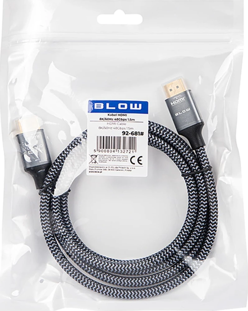 Blow HDMI 8K laidas pintas 1.5m