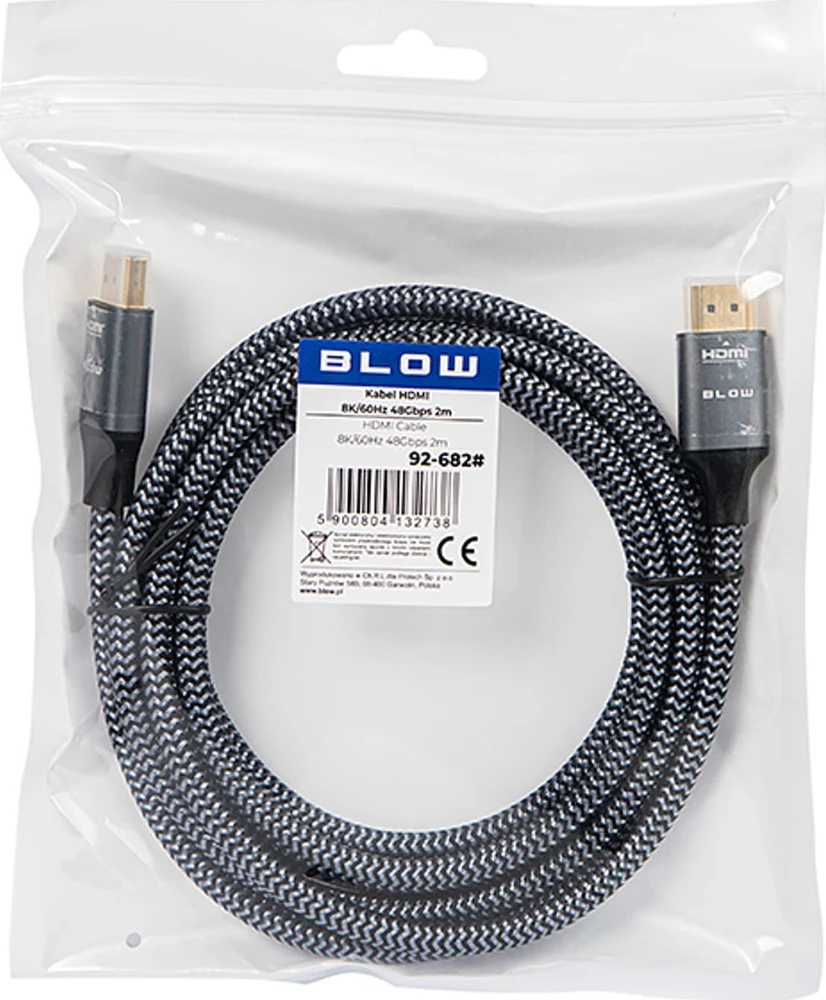HDMI laidas su pynės apvalkalu 2m