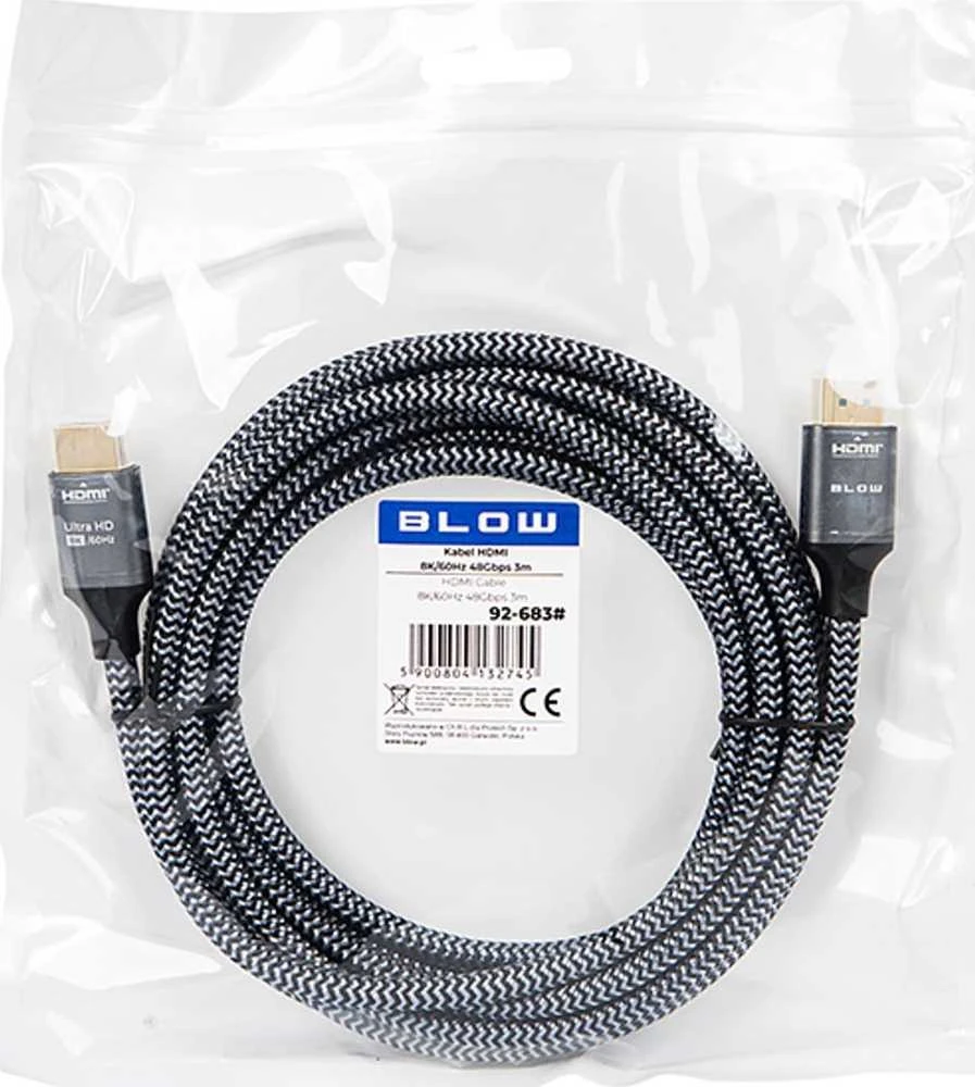 Pintas HDMI 8K laidas 3m pakuotėje