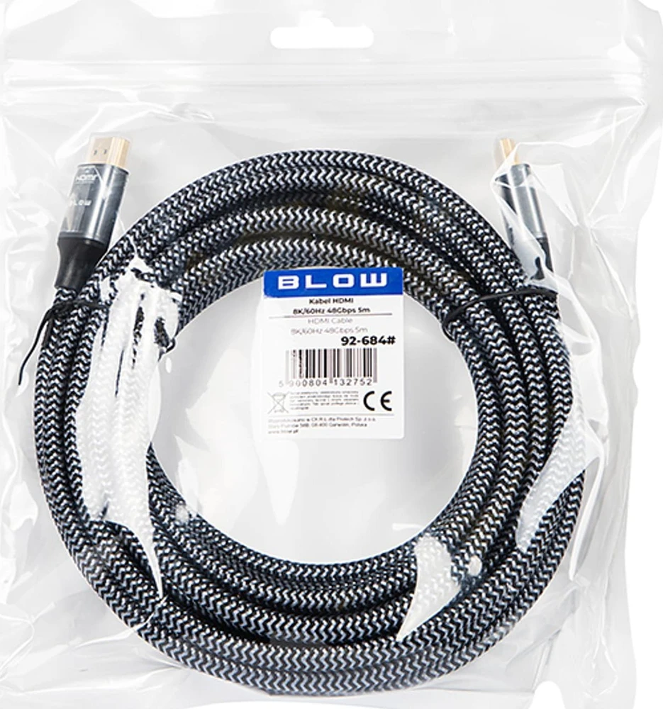 HDMI laidas Blow 5m pintoje pakuotėje
