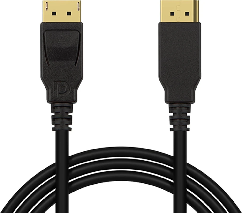 DisplayPort kabelis su auksinėmis jungtimis