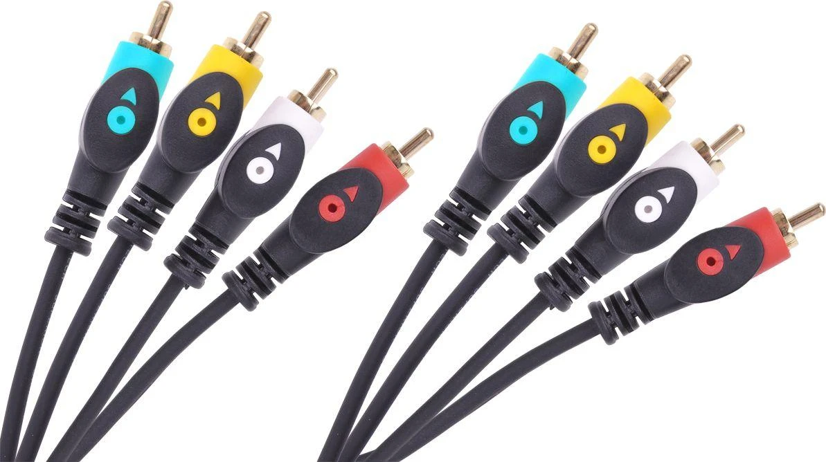 4RCA-4RCA kabelio jungtys su spalvų žymėjimu