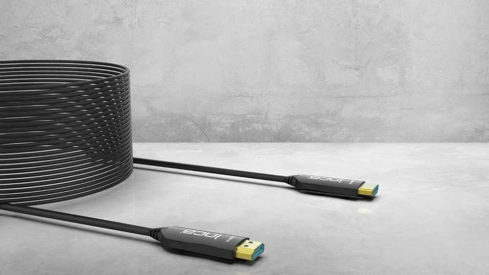 Juodas HDMI 2.0 kabelis su INCA jungtimis