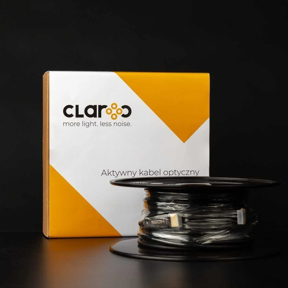 Claroc optinis HDMI kabelis su pakuotės dėžute