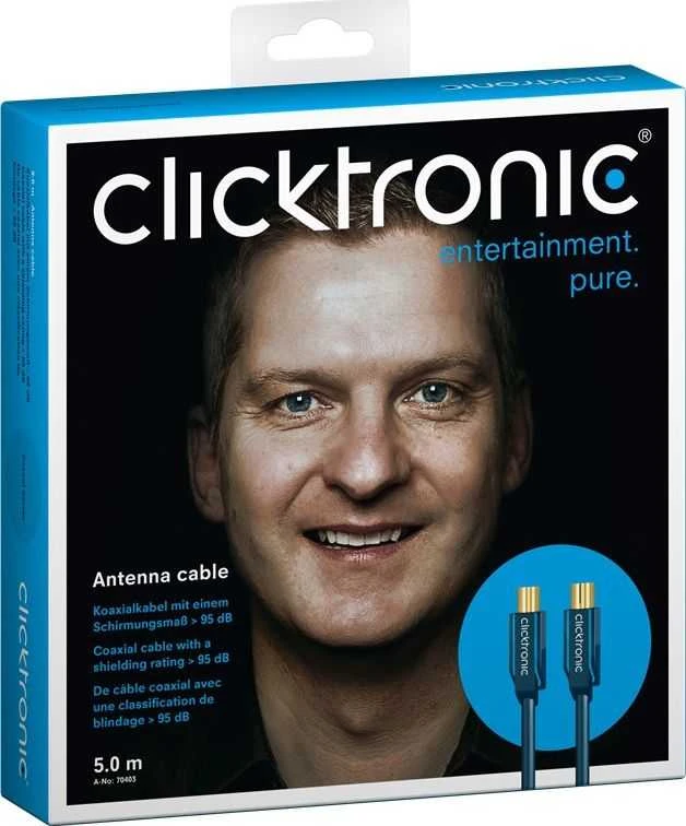CLICKTRONIC IEC TV jungtis, 5m antenos laidas