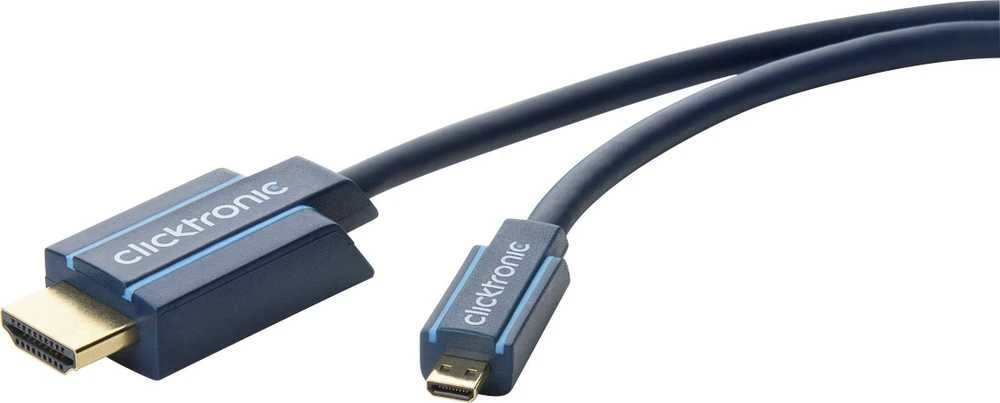 Clicktronic 70328 Micro-HDMI™ adapterio laidas su eternetu, 2m