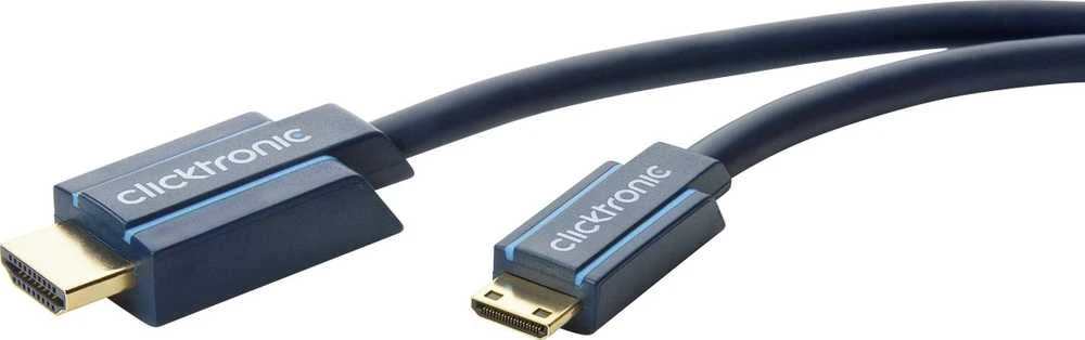 Clicktronic 70322 Mini-HDMI™ adapterio laidas su eternetu, 2m