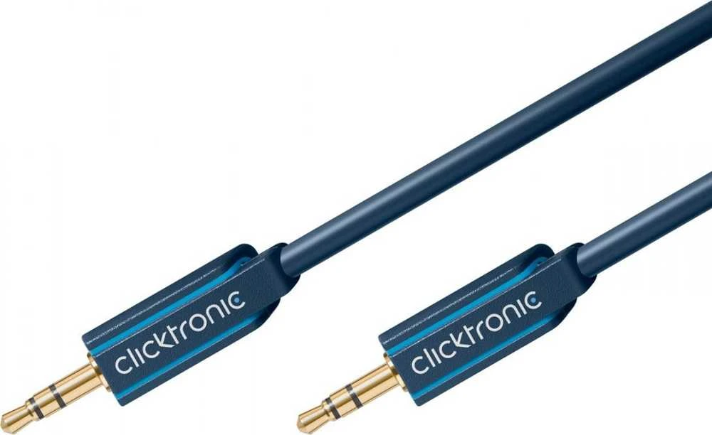 Kabelis Clicktronic Jack 3.5mm - Jack 3.5mm 5m tamsiai mėlyna (JAB-1339084)