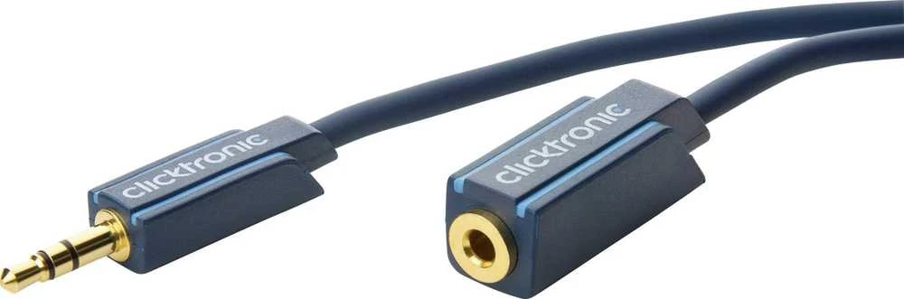 Kabelis Clicktronic Jack 3.5mm - Jack 3.5mm 5m tamsiai mėlyna (RB70489)