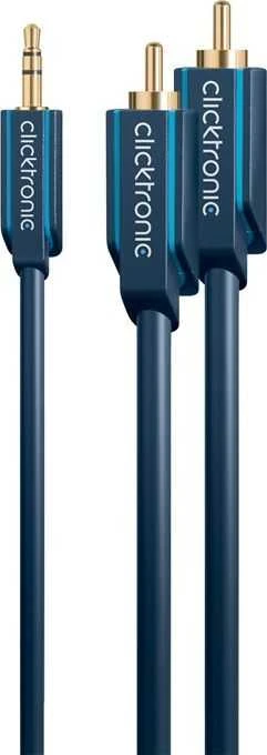Kabelis Clicktronic Jack 3.5mm - RCA (Cinch) x2 7.5m tamsiai mėlyna (JAB-1339077)