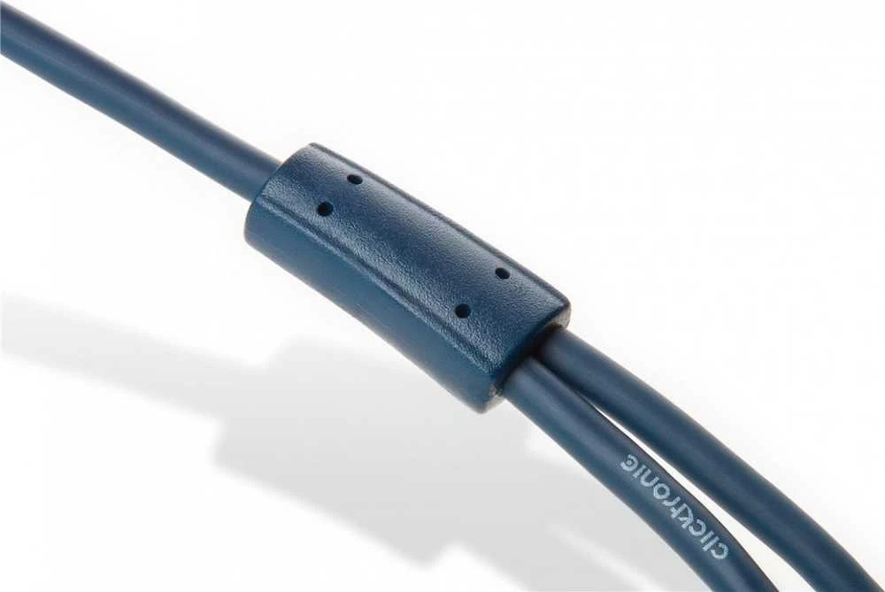 Kabelis Clicktronic Jack 3.5mm - RCA (Cinch) x2 7.5m tamsiai mėlyna (JAB-1339077)