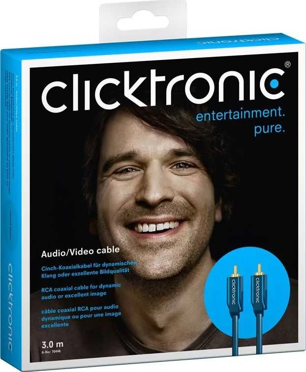 CLICKTRONIC Kabelis Audio 1xRCA - 1xRCA bendraašis 3m