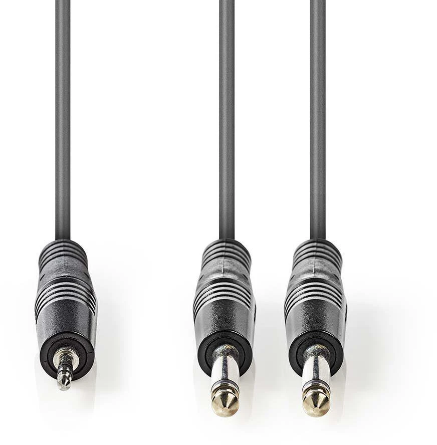 Nedis Kabelis 2x6.3mm mono kištukas - 3.5mm kištukas 1.5m stereo