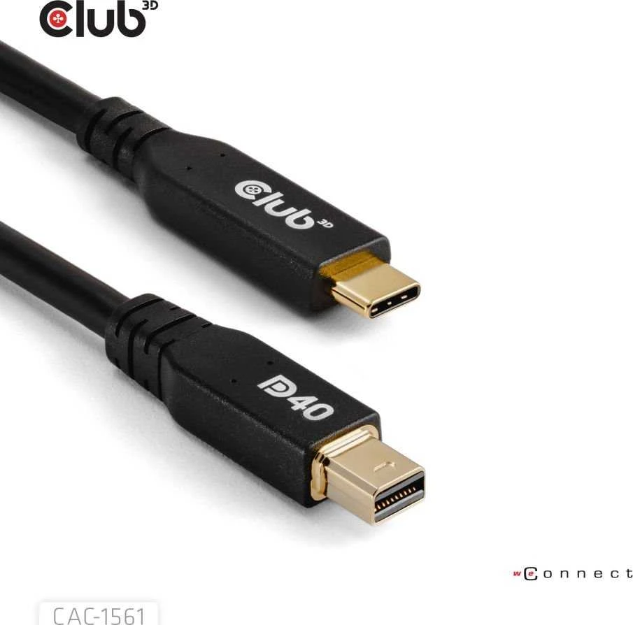 Kabelis Club 3D Club3D Kabelis USB Typ C MiniDP 2.1 2m 8K30Hz St/St mažmeninė prekyba