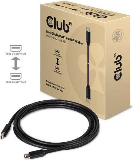 MicroConnect Kabelis Club 3D DisplayPort Mini – DisplayPort Mini 2m juoda (CAC-1164)