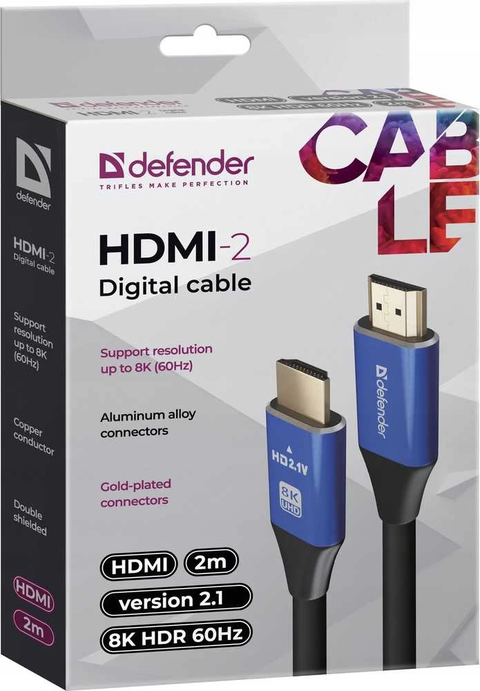 Kabelis Defender HDMI - HDMI 3m juoda (87332)